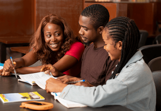Students studying together at Panuka AgriBiz Academy